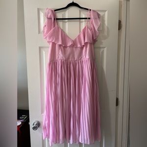 Pink formal dress boohoo size 16